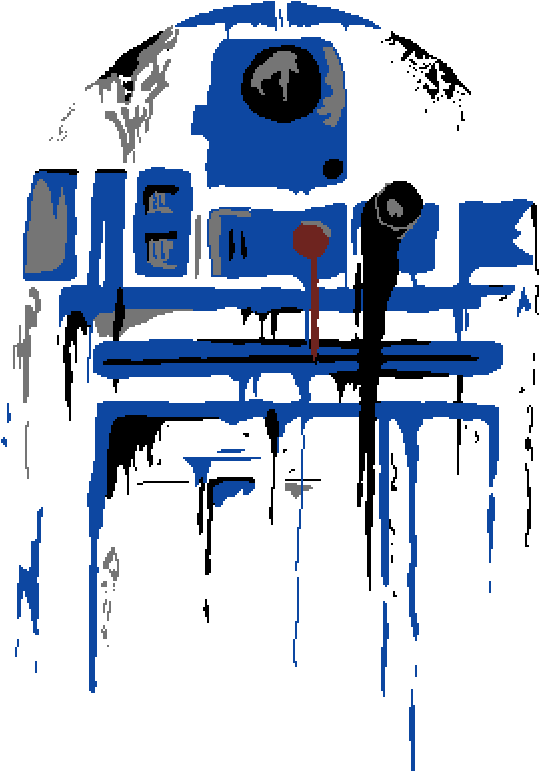 Main Image "r2 D2 Where Are You" C3po By - Star Wars R2d2 Painting (570x842), Png Download