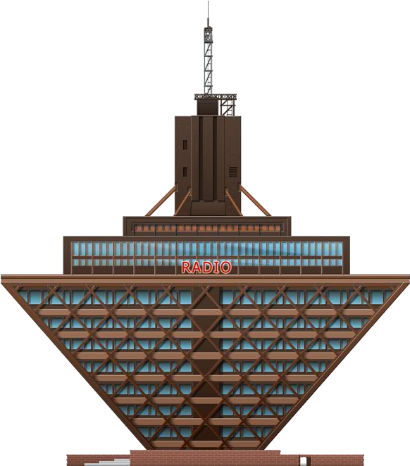 Slovak Radio Hq - Architecture (594x662), Png Download