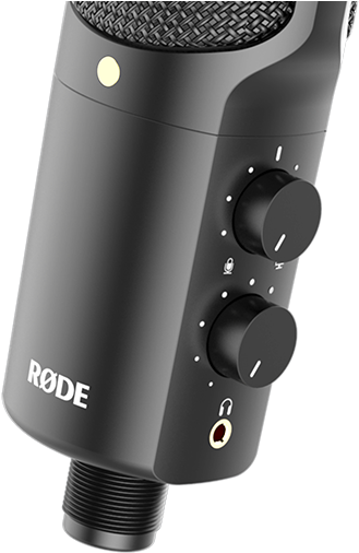 The Nt Usb Features A Zero Latency Stereo Headphone - Rode Nt-usb Versatile Studio-quality Usb Microphone (358x526), Png Download