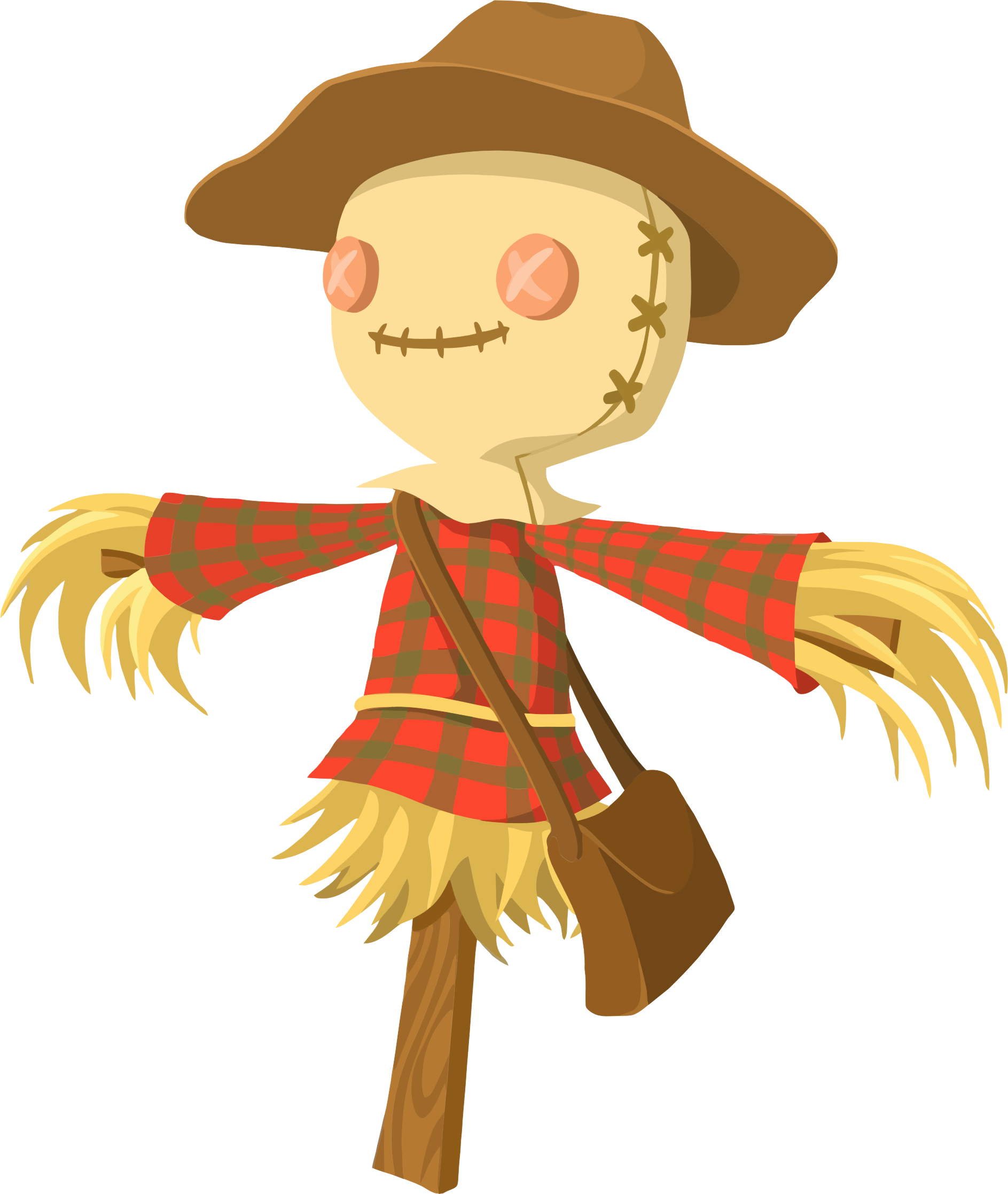 Scarecrow Clipart Transparent - Scarecrow Clipart (1887x2234), Png Download