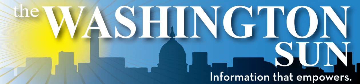 The Washington Sun - Washington Sun Logo (1260x296), Png Download