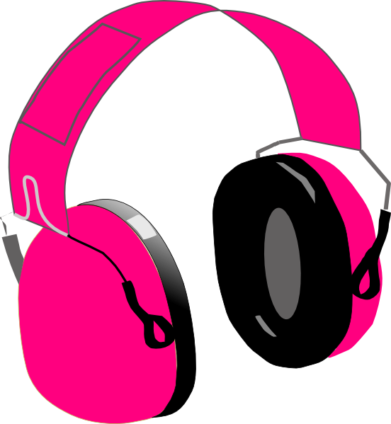 Yellow Headphone Icons Png - Pink Headphones Clip Art (552x599), Png Download