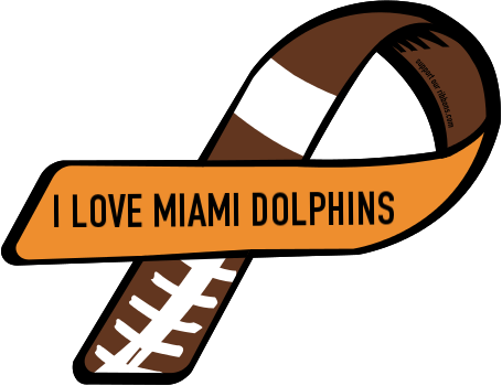 I Love Miami Dolphins - Support Type 1 Diabetes (455x350), Png Download