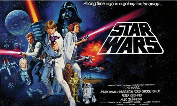 Star Wars Mural - Star Wars Poster (600x600), Png Download