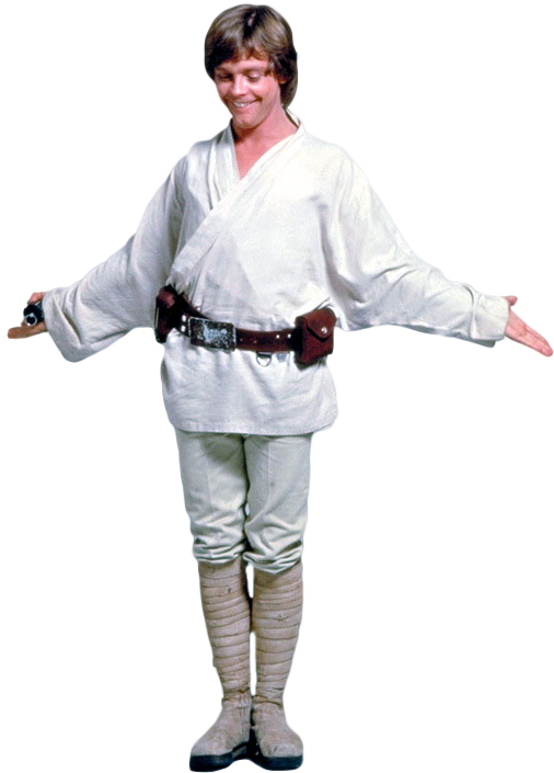 Luke Skywalker Making A Funny Face - Luke Skywalker White Robe (600x800), Png Download