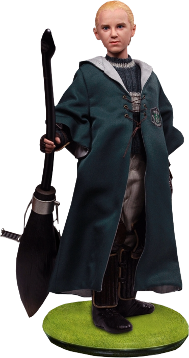 Draco Malfoy Quidditch Version Sixth Scale Figure - Harry Potter - Draco Malfoy Quidditch 1:6 Scale Action (371x703), Png Download
