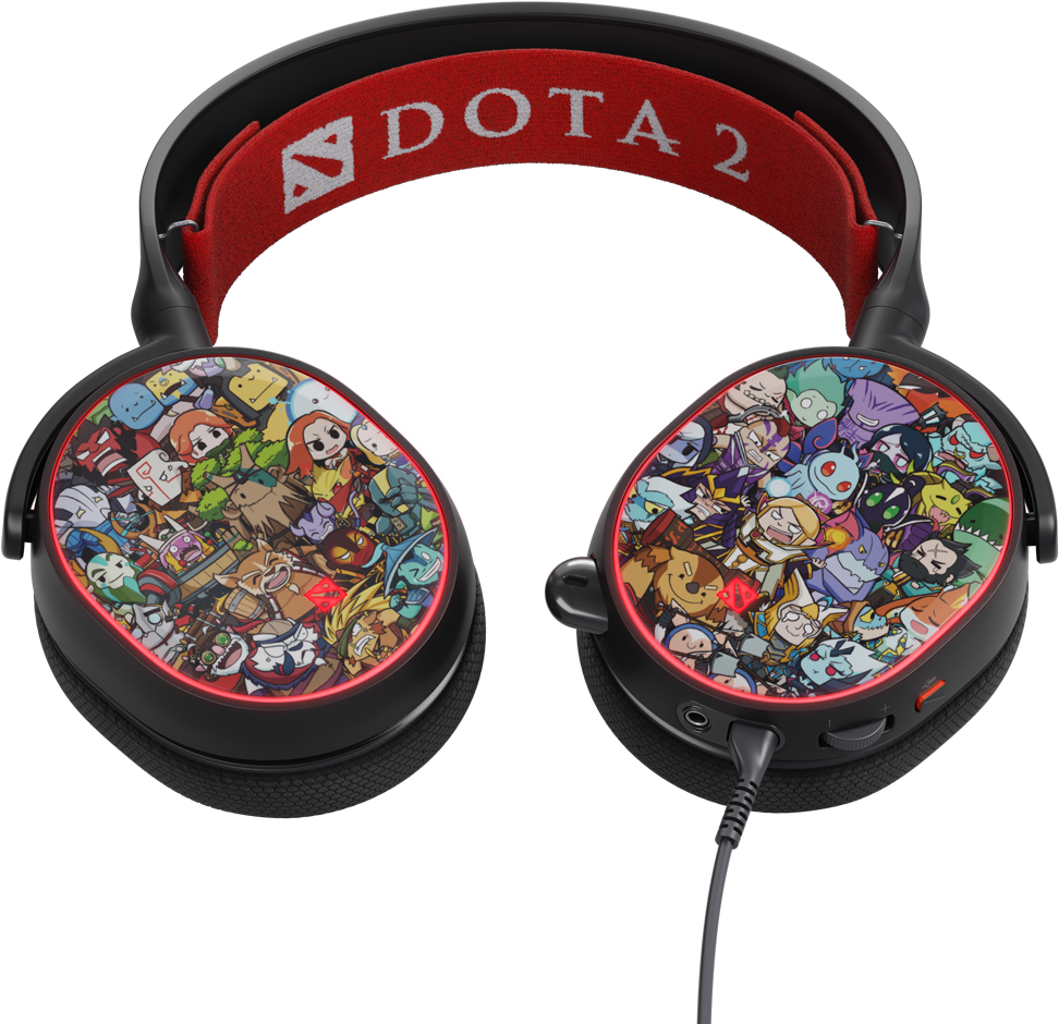 Dota 2 Edition - Headset Arctis 5 Dota 2 Edition (1000x1000), Png Download