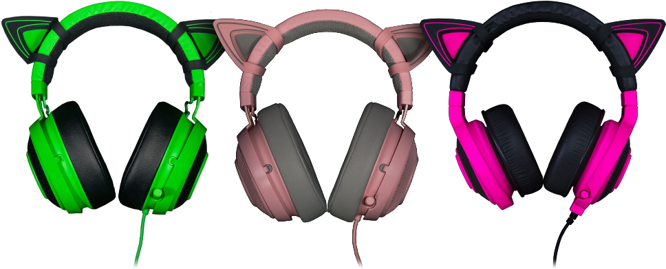 Headphone Clipart Colorful - Razer Kraken Cat Ears (978x600), Png Download