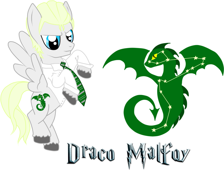 Draco Malfeu Draco Malfoy Pony Harry Potter Rainbow - My Little Pony Harry Potter Malfoy (1073x745), Png Download