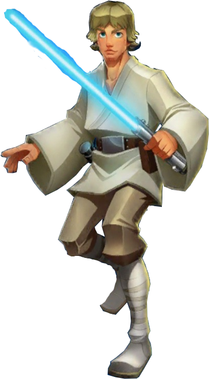 Luke Skywalker/shadow757 - Figurine (418x738), Png Download