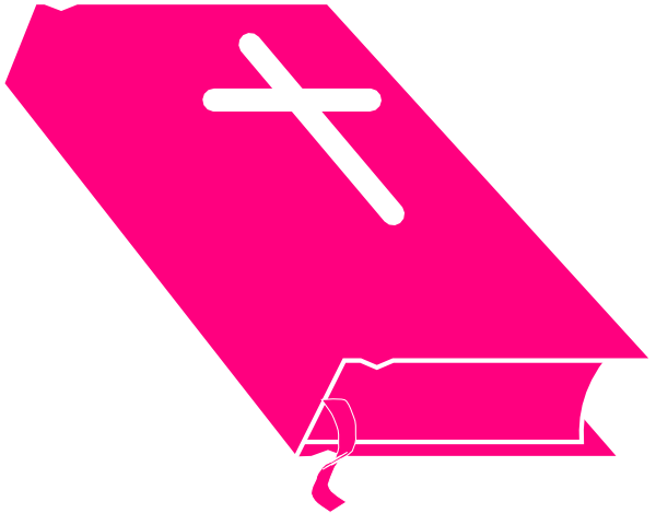Pink Bible Clip Art (600x469), Png Download