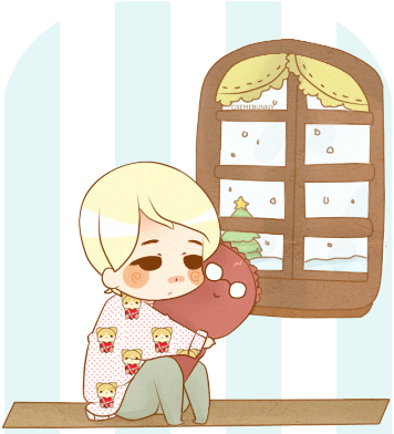 Waiting By Cremebunny On Deviantart - Draco Y Harry Chibi (500x427), Png Download