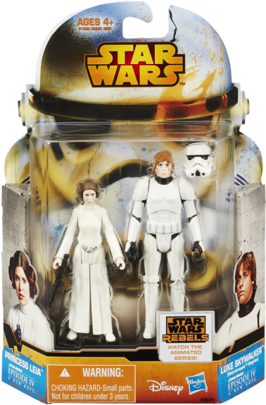 75" Mission Series 2-packs Princess Leia & Luke Skywalker - Star Wars Bossk Figure (600x600), Png Download