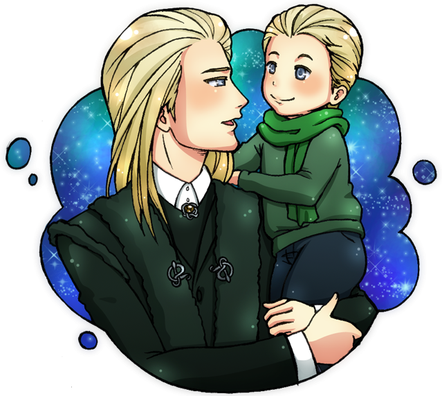Lucius And Draco Malfoy - Lucius Malfoy And Draco Malfoy Fanart (639x572), Png Download
