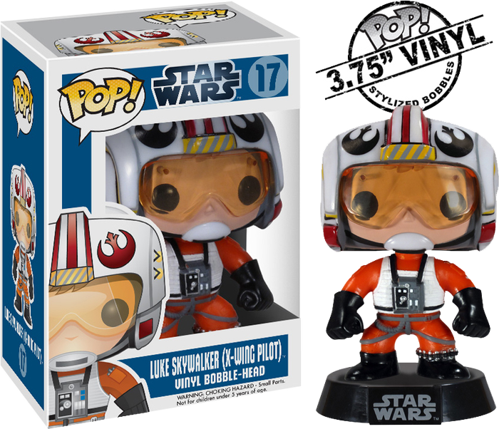 Luke Skywalker X-wing Pilot Pop Vinyl Figure - Funko Star Wars Pop (700x602), Png Download