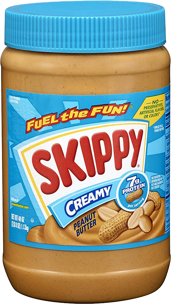 Jiffy Peanut Butter Png Clip Art Stock - Skippy Peanut Butter Creamy (500x554), Png Download