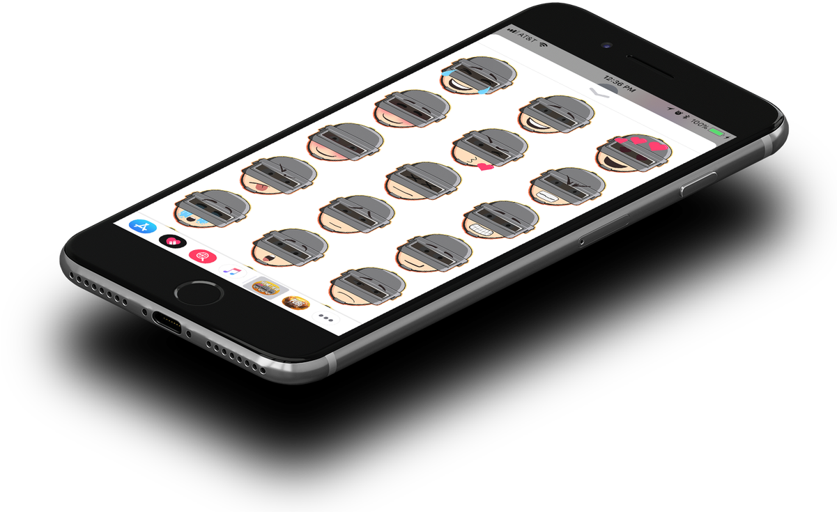 The Pubg Helmet Head Emoji Sticker Pack Has Launched - Iphone (1200x752), Png Download