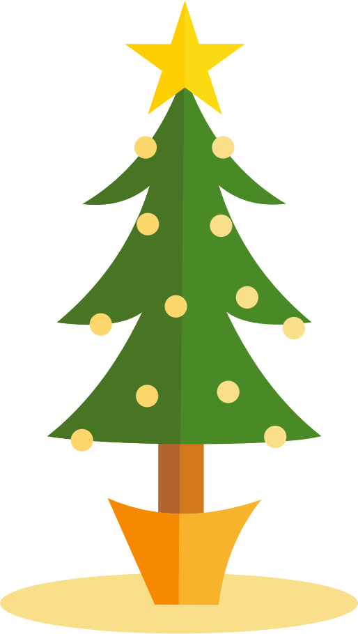Christmas Tree (514x910), Png Download
