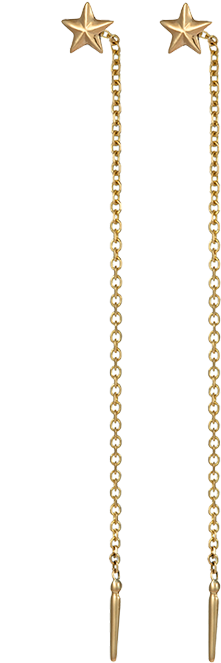 E Thread Earring Star Y85 - Chain (800x800), Png Download