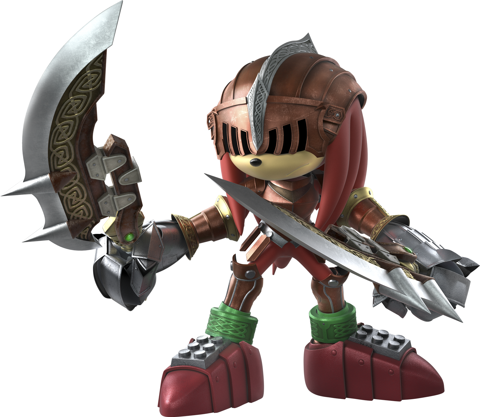 Sonic And The Black Knight Sir Gawain - Sonic And The Black Knight Knuckles (1654x1362), Png Download