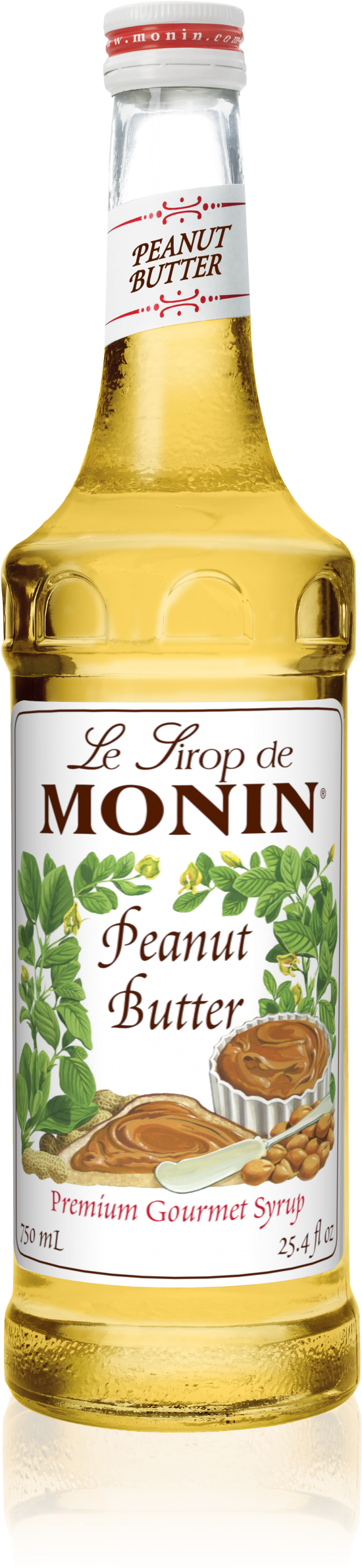 750 Ml Peanut Butter Syrup - Monin Vanilla Syrup (1193x2386), Png Download