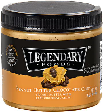 Legendary Foods Peanut Butter Chocolate Chip Butter - Legendary Foods Almond Butter 12 Oz (374x405), Png Download