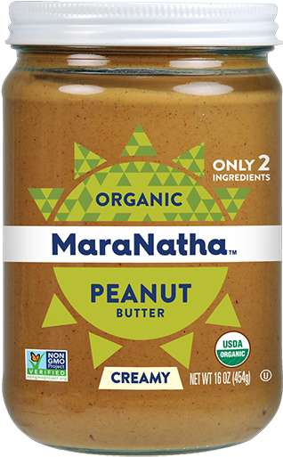 Organic Creamy Peanut Butter - Maranatha Peanut Butter (330x526), Png Download