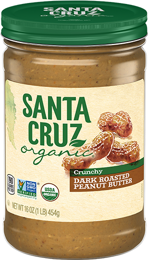 3619212701 Dark Roasted Crunchy Peanut Butter - Santa Cruz Peanut Butter (320x532), Png Download