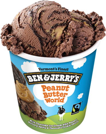 Peanut Butter World® Pint - Ben And Jerry's Chocolate Fudge Brownie (374x479), Png Download