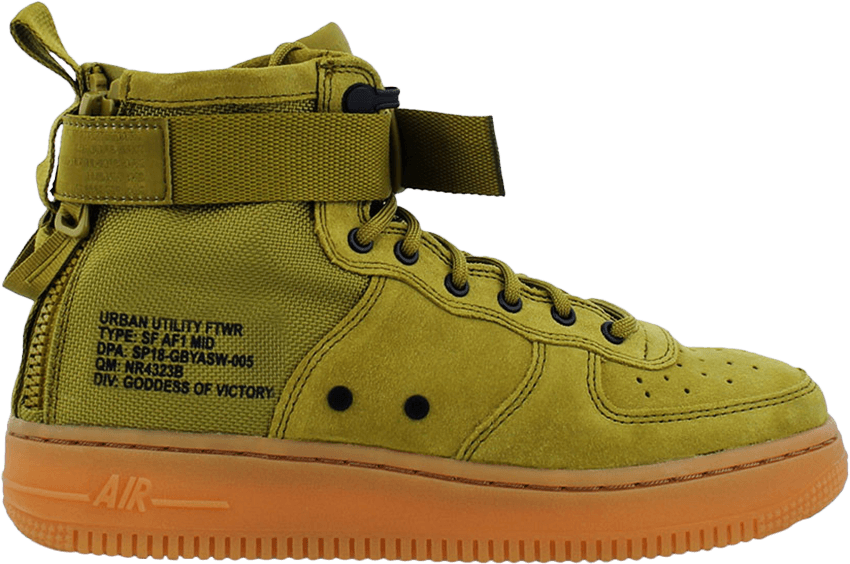 Sf Air Force 1 Gs 'desert Moss' - Boot (850x564), Png Download