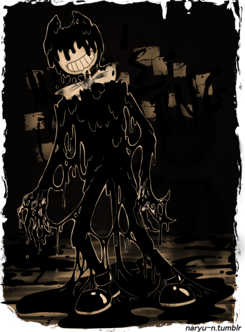 I Couldn't Resist Much Longer, I Had To Draw Bendy - Bendy And The Ink Machine Ink Bendy (500x677), Png Download