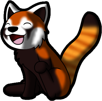 Red Panda By Di Cape-d86531w - Red Panda Clipart Png (391x386), Png Download