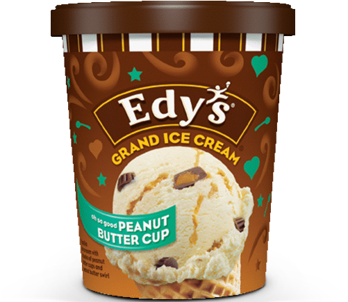 Peanut Butter Cup Cups - Edy's Ice Cream (500x480), Png Download