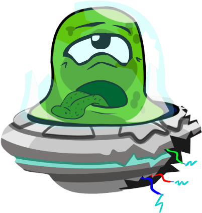 Custom - Flappy Alien Logo (462x430), Png Download