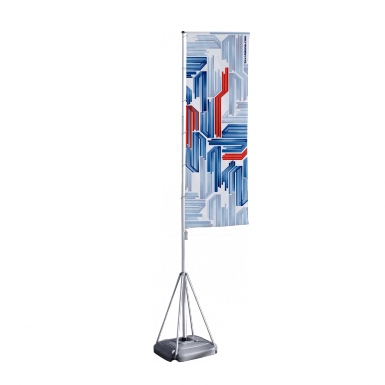 T-pole Basic Single Arm Flag Pole - Flag (385x385), Png Download