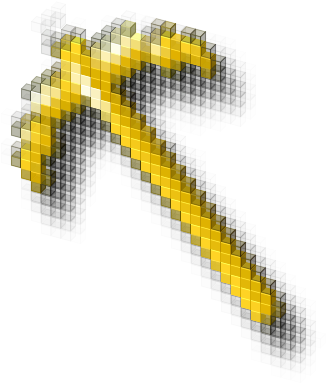 View Cursor On T-shirt - Growtopia Golden Pickaxe Cursor (330x418), Png Download