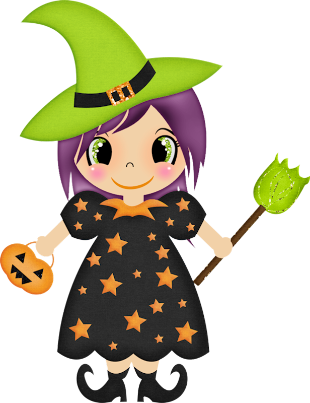 Witch Clip Art Pinterest - Cute Witch Clip Art (616x800), Png Download