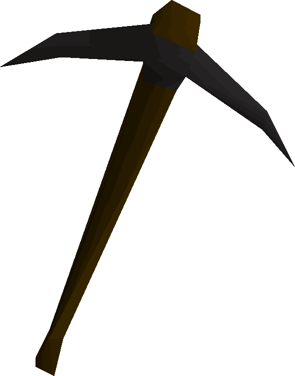 Black Pickaxe - Pickaxe Clipart Black And White (590x752), Png Download