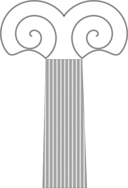 Vertical, Column, Decorative, Architecture, Pillar - Capitel Png (435x640), Png Download