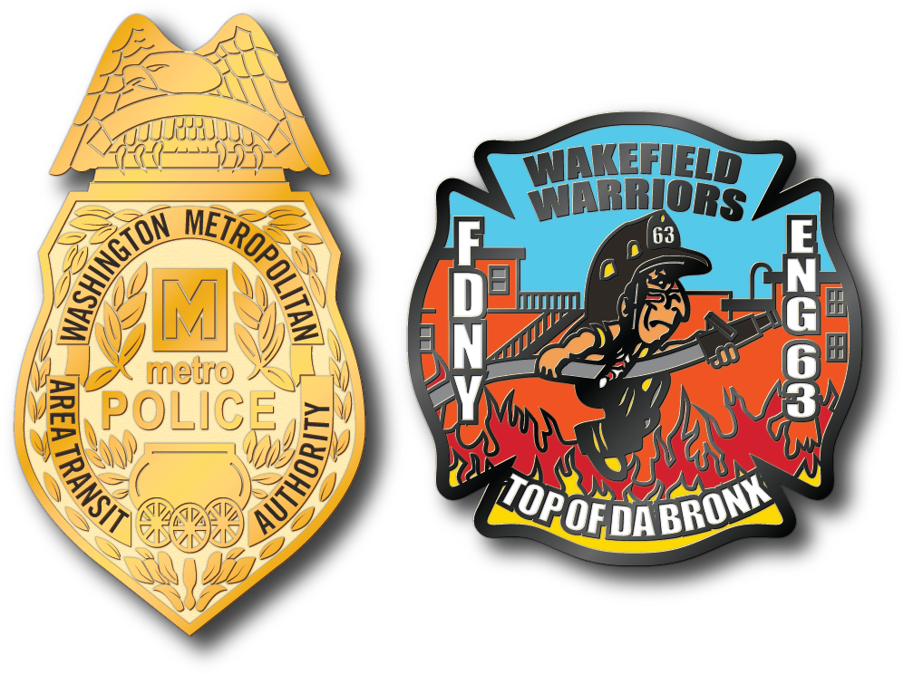 Pincrafters - Fire Police Badge (1050x814), Png Download