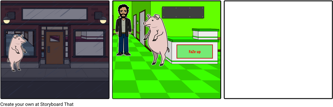 Faze Pig - Cartoon (1164x385), Png Download