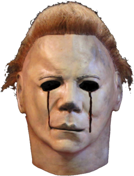 Halloween Ii Blood And Tears Myers Mask - All Halloween Movie Masks (448x608), Png Download