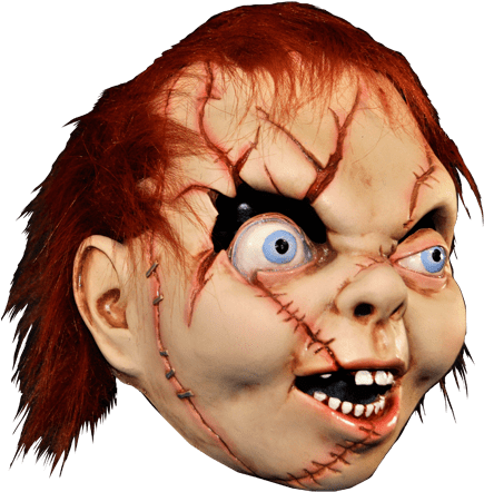 Chucky Mask For Halloween - Adult Deluxe Chucky Mask (436x639), Png Download