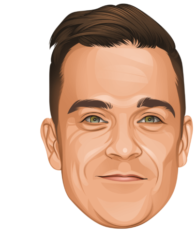 Foamfaces - Robbie Williams (500x500), Png Download