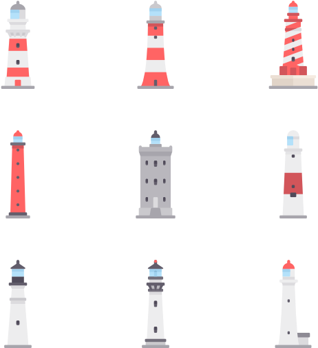 Lighthouse (600x564), Png Download