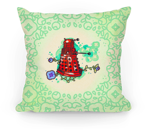 Watercolor Doctor Who Icon Pillow Pillow - Cushion (484x484), Png Download