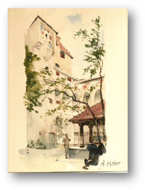 Hitler Painting - Adolf Hitler (499x650), Png Download