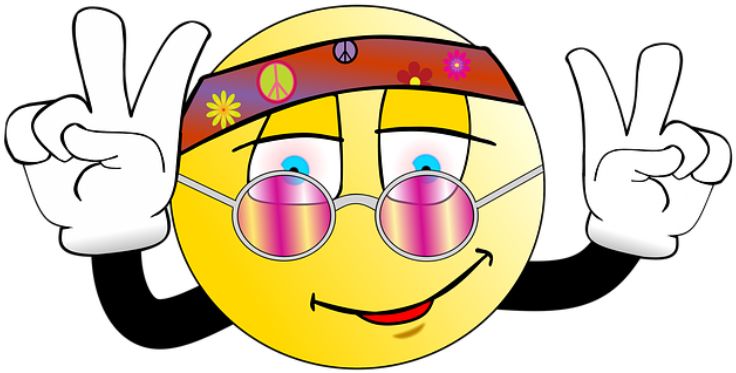 How I Learned The Verb Gustar In Spanish - Hippie Emoji (750x422), Png Download