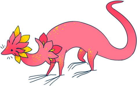 Flower - Cartoon (500x325), Png Download