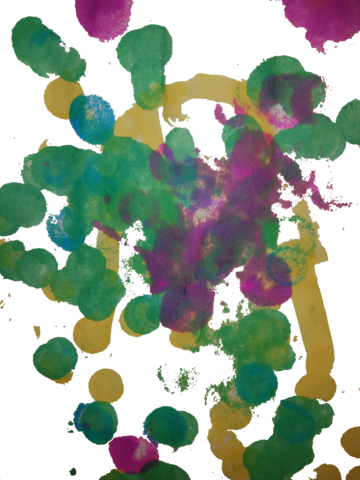 Rainbow Bash - Child Art (360x480), Png Download